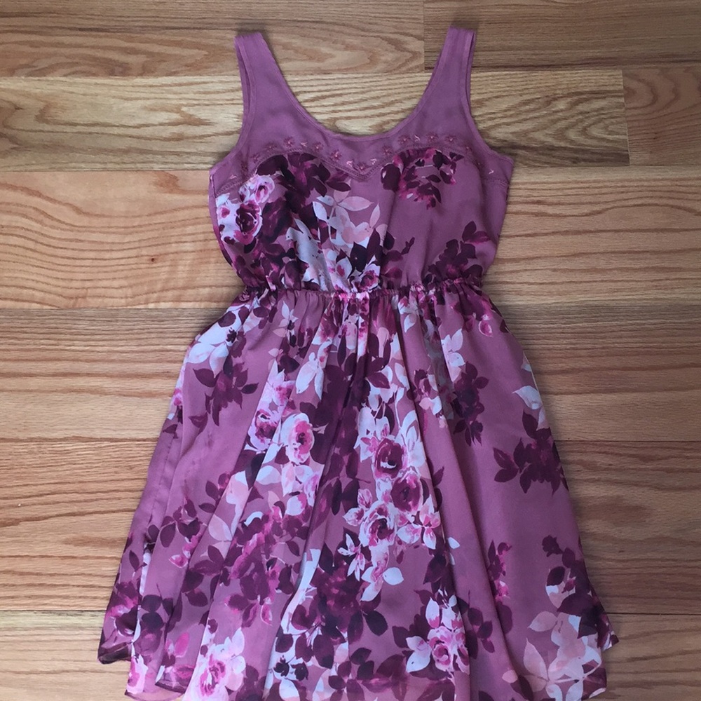 Pink floral dress
